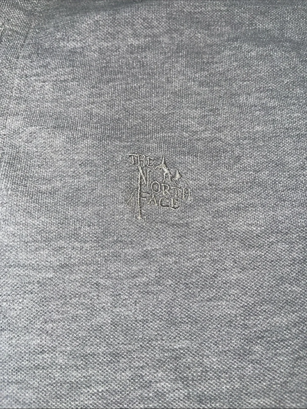 The North Face Men's Light Gray Polo Shirt short sleeve size large casual prep